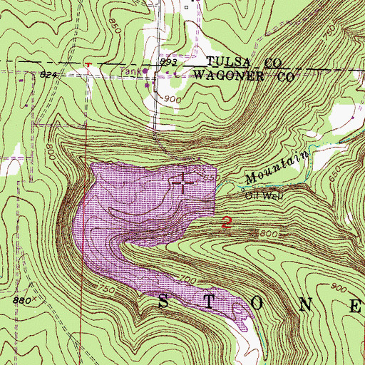 Topographic Map of Bixhoma Dam, OK