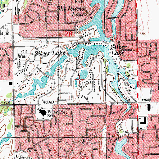 Topographic Map of Willow Dam, OK