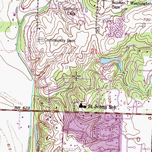 Topographic Map of Oknoname 143013 Reservoir, OK