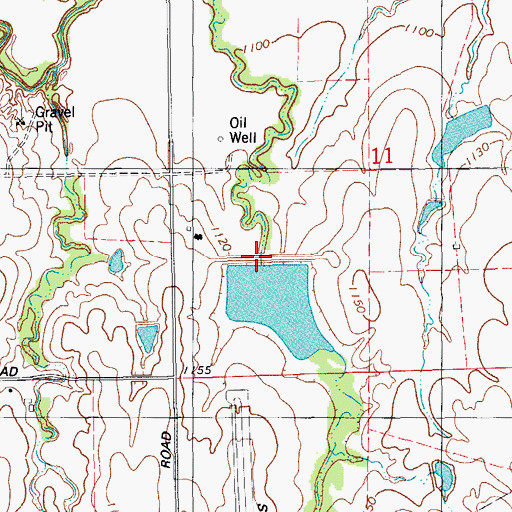 Topographic Map of Cottonwood Creek Site 33 Dam, OK