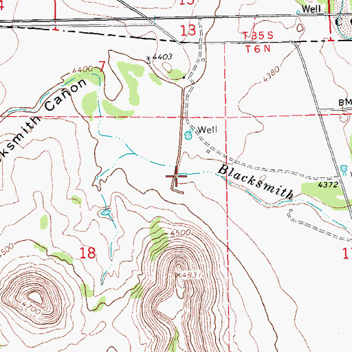 Topographic Map of Tucker Reservoir, OK