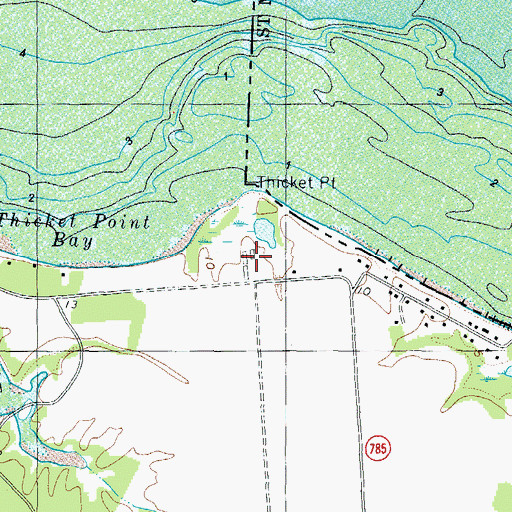 Topographic Map of Fauntleroy Farm, VA