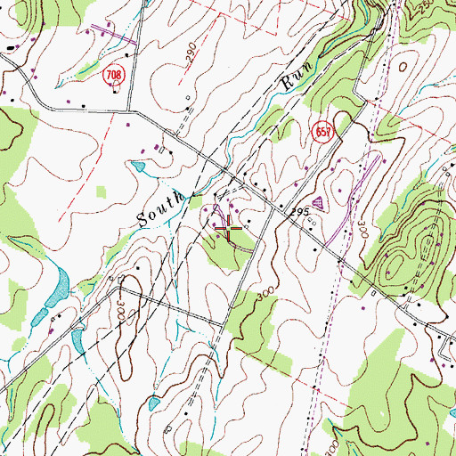 Topographic Map of King Richard Estates, VA