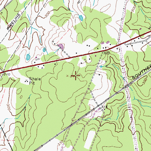 Topographic Map of Lehigh Portland Park, VA