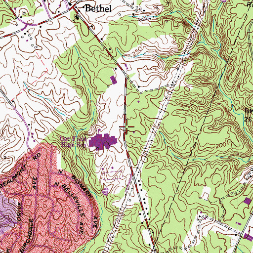 Topographic Map of Christ Chapel Assembly of God Church, VA