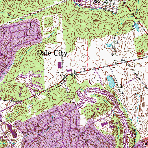 Topographic Map of Dale City Post Office, VA