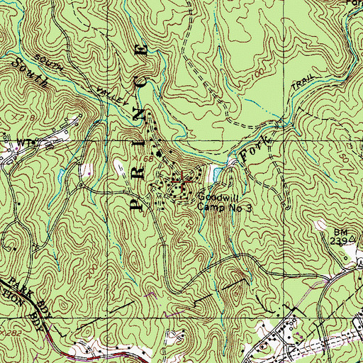 Topographic Map of Goodwill Historic District, VA