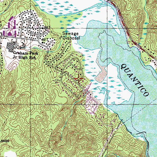 Topographic Map of Graham Park Shores, VA