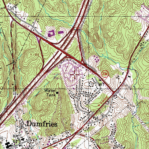 Topographic Map of Grayson Village Mobile Home Park, VA