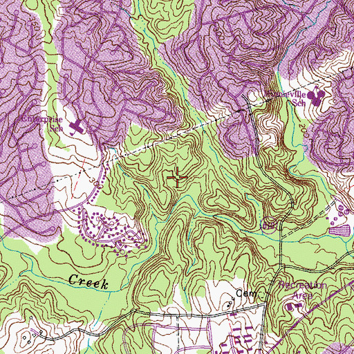 Topographic Map of Greenwood Farm Park, VA