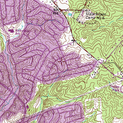Topographic Map of Hillendale, VA