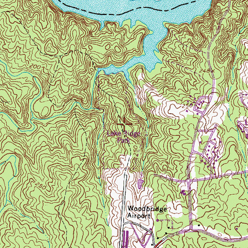 Topographic Map of Lake Ridge Park, VA