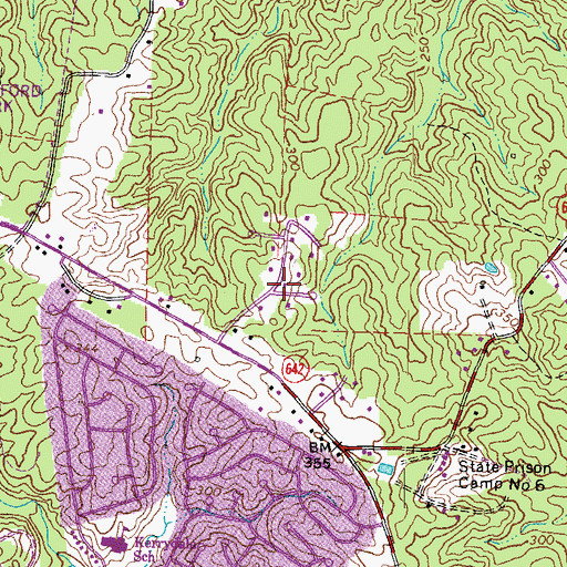 Topographic Map of Laurel Hills, VA