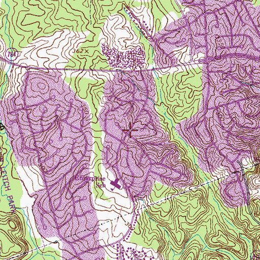 Topographic Map of Lindendale, VA