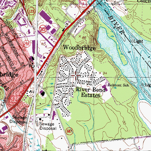 Topographic Map of Riverbend Park, VA