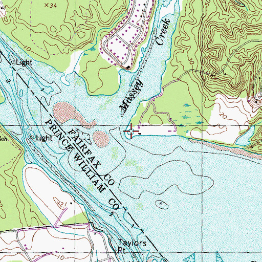 Topographic Map of Frenchmans Point, VA