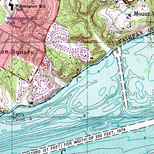 Topographic Map of Mansion House Yacht Club, VA