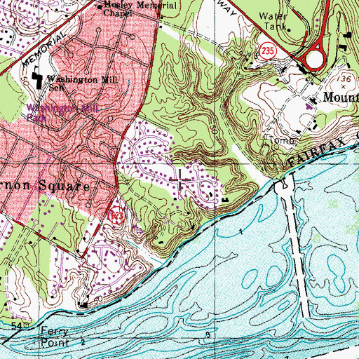 Topographic Map of Riverwood, VA