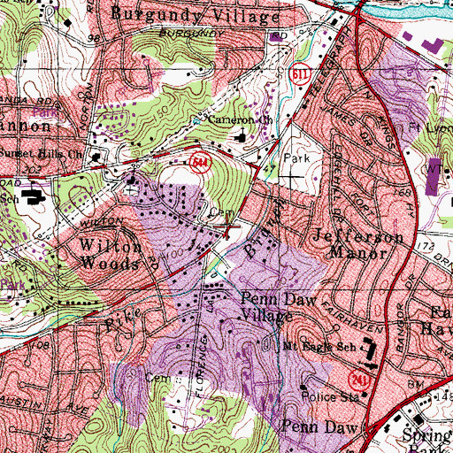 Topographic Map of Valley School (historical), VA