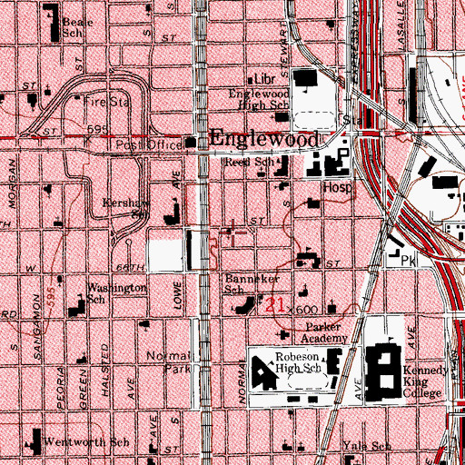 Topographic Map of Big Zion Missionary Baptist Church, IL