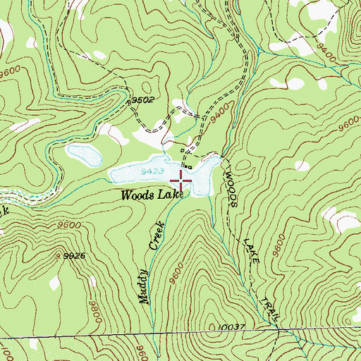 Topographic Map of Muddy Creek, CO