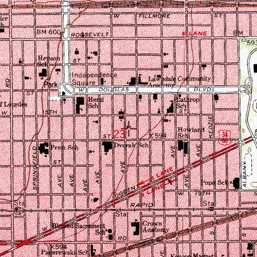 Topographic Map of Mount Ebenezer Baptist Church, IL