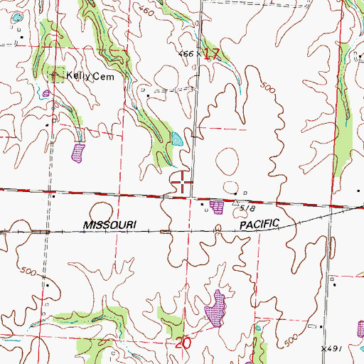 Topographic Map of Campbell School (historical), IL