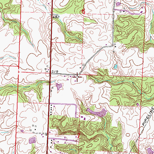 Topographic Map of Grotto School (historical), IL