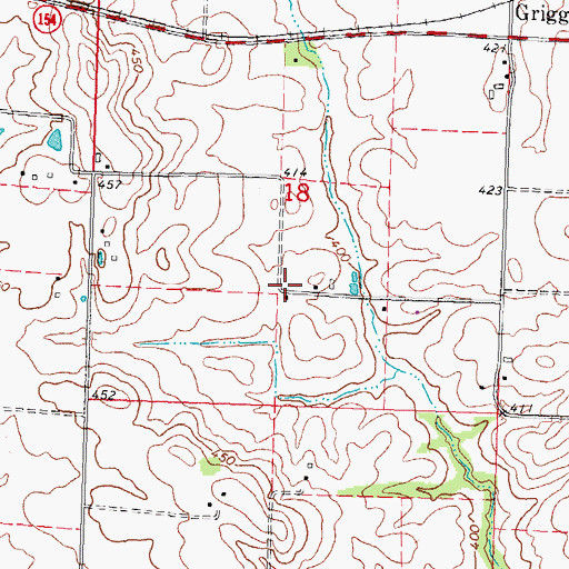 Topographic Map of Little Oak School (historical), IL