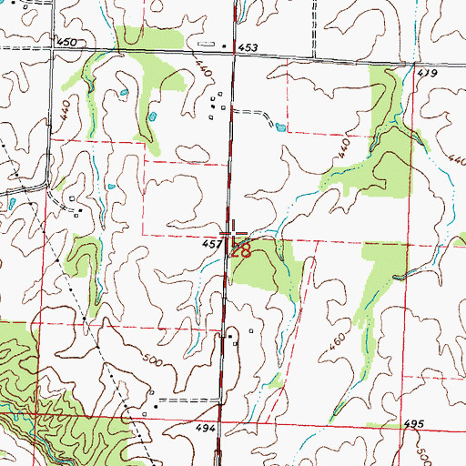Topographic Map of Steele School (historical), IL