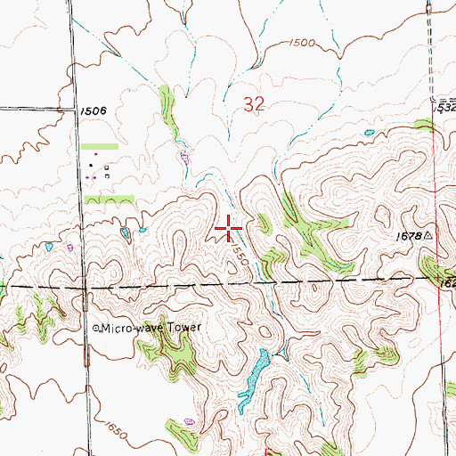 Topographic Map of Bellwood Reservoir 3-A, NE