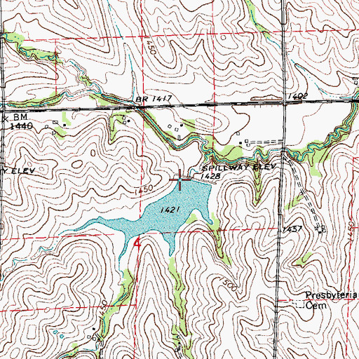 Topographic Map of Cottonwood Creek Dam 6-C, NE