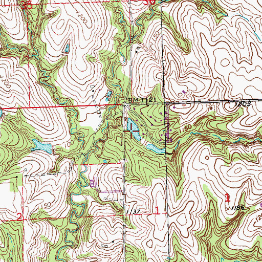 Topographic Map of Thousand Oaks Lake, NE
