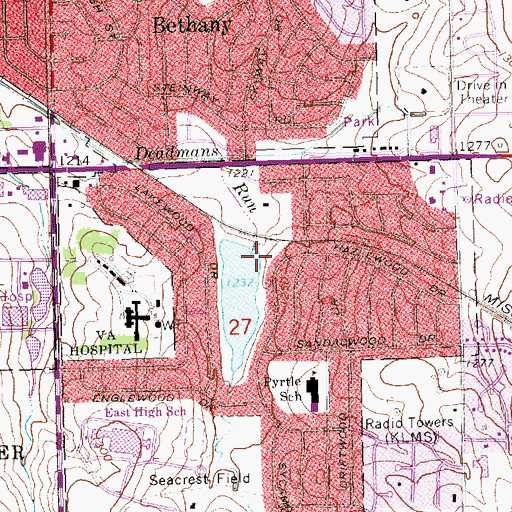 Topographic Map of Wedgewood Lake Dam, NE