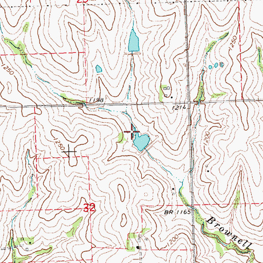 Topographic Map of Brownell Creek Reservoir 8-A, NE