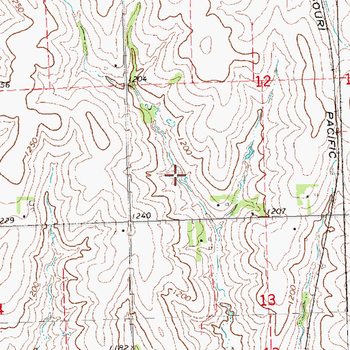 Topographic Map of Wilson Creek Reservoir 12-6, NE
