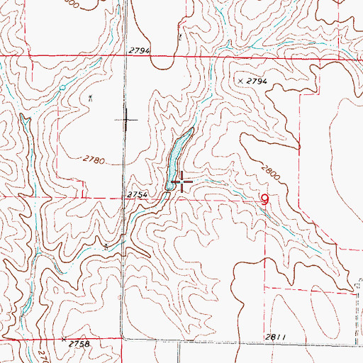 Topographic Map of Miller Reservoir, NE