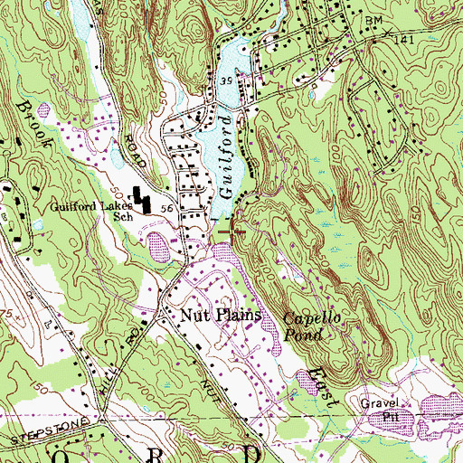Topographic Map of Guilford Lakes Lower Dam, CT
