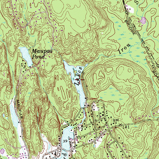Topographic Map of Upper Guilford Lake, CT