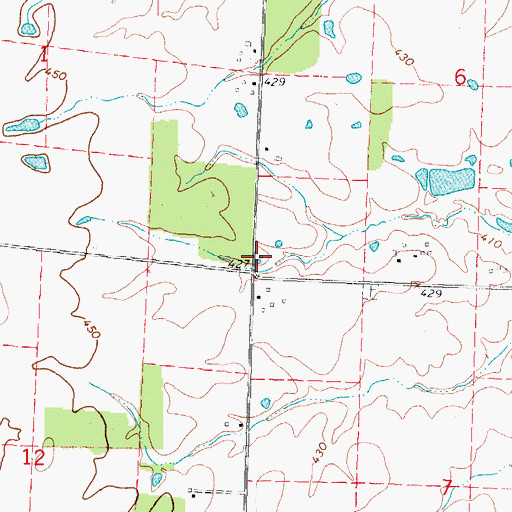 Topographic Map of Burroughs School (historical), IL