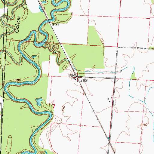 Topographic Map of Grubbs, IL