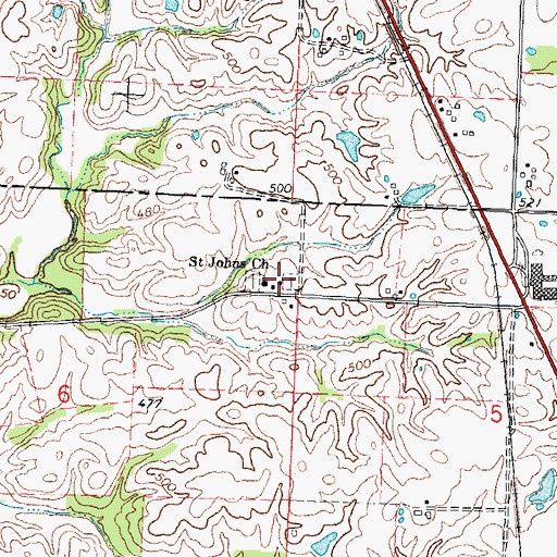 Topographic Map of Lutheran School (historical), IL