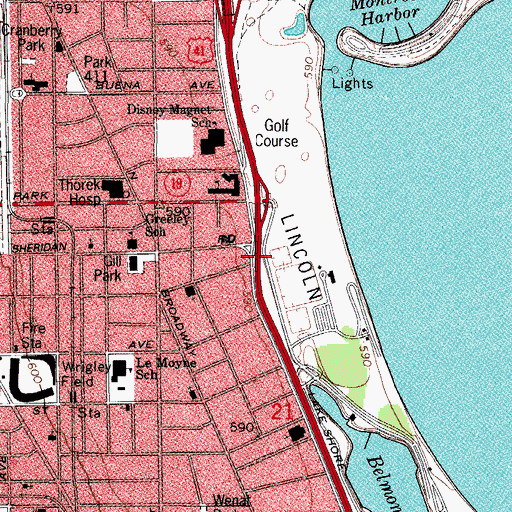 Topographic Map of Lake View House (historical), IL