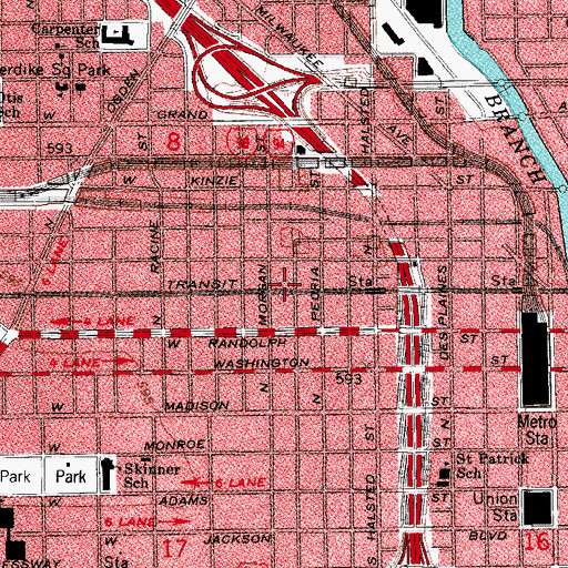 Topographic Map of Carpenters Addition, IL