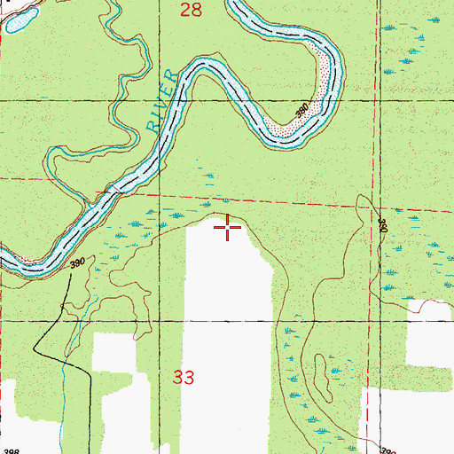 Topographic Map of Bottom Lake (historical), IL