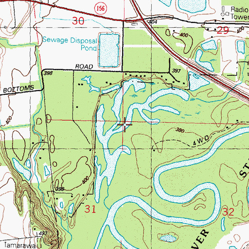 Topographic Map of Brush Lake, IL