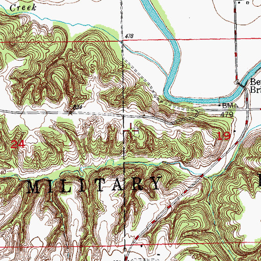 Topographic Map of Stites Cemetery, IL