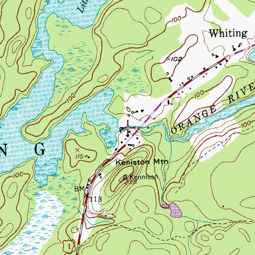Topographic Map of Orange River Dam, ME