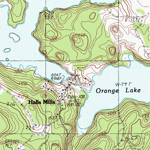 Topographic Map of Rocky Lake Dam, ME