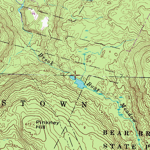 Topographic Map of Old Reservoir Dam, NH
